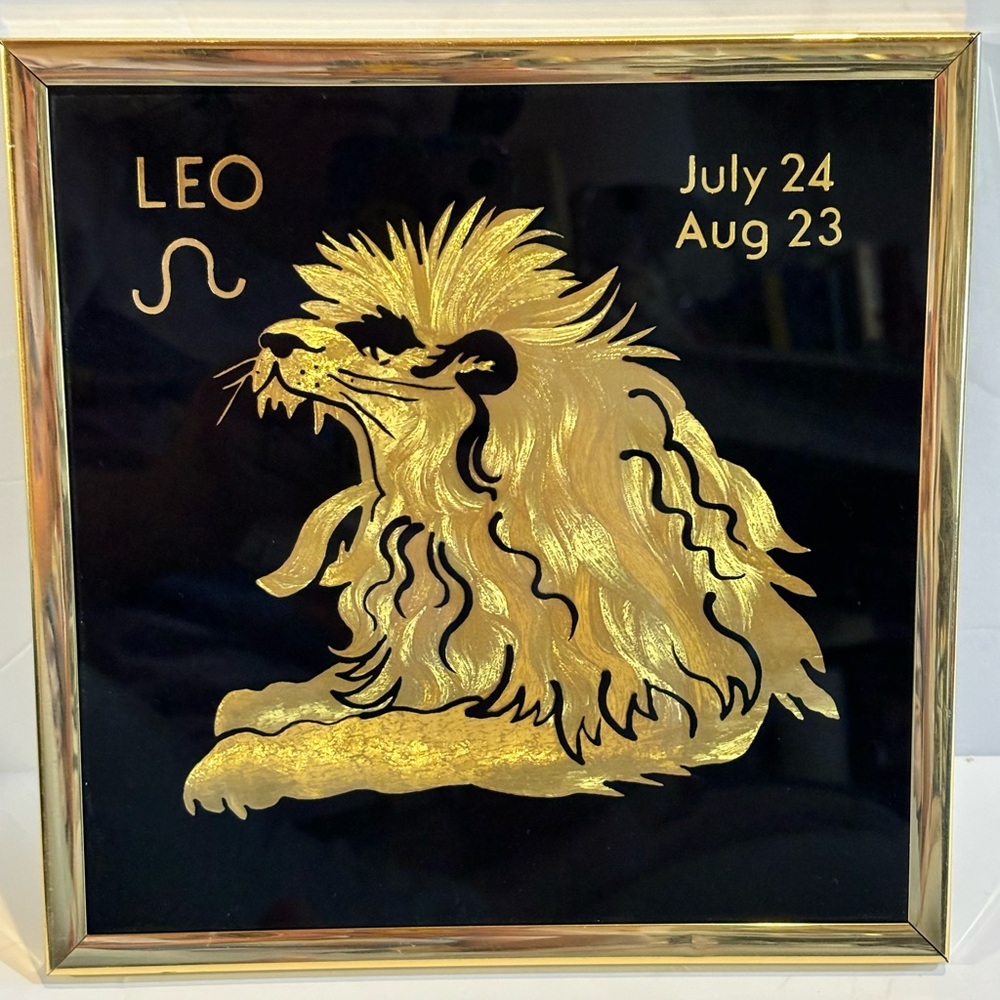 Vintage Leo Zodiac Foil Art Kafka Industries Picture